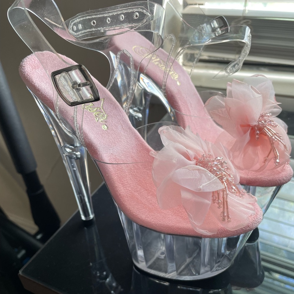Pleaser brand new size 5 heels; very beautiful and feminine